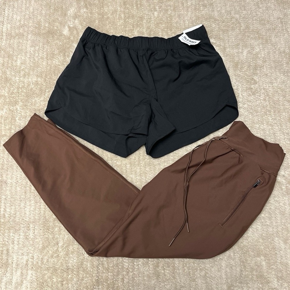 Old navy active size Med. bundle quick dry shorts & high-rise jogger